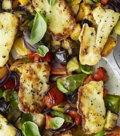 Hairy Bikers Halloumi Tray Bake
