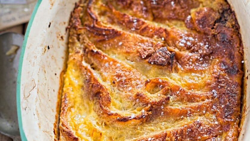 Jamie Oliver’s Croissant Bread and Butter Pudding