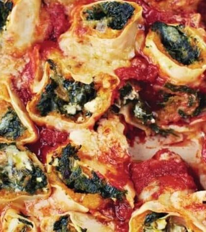 Jamie Oliver's Squash and Spinach Pasta Rotolo