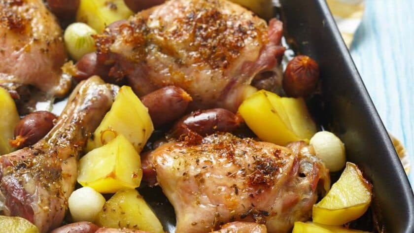 Jamie Oliver Chicken and Chorizo Tray Bake recipe