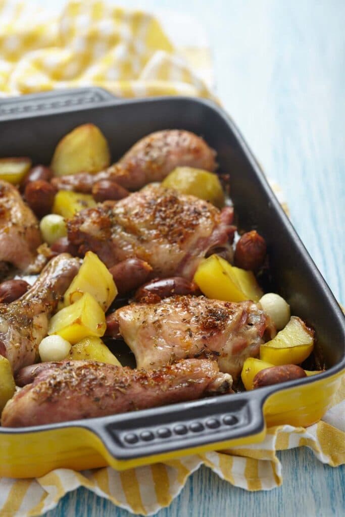 Jamie Oliver Chicken and Chorizo Tray Bake recipe