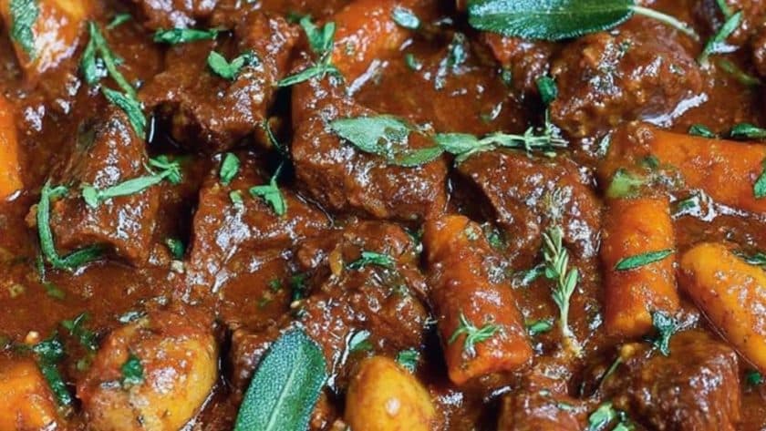 Jamie Oliver Slow-Cooked Beef Stew with Root Vegetables